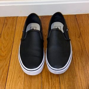 Leather Slip On Vans